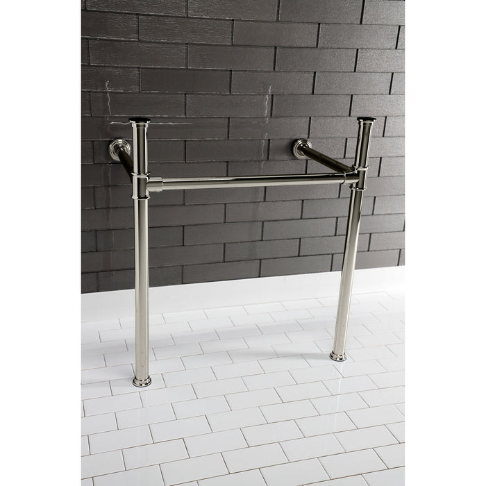 Kingston Tulare VPB33086 - Fauceture Stainless Steel Console Sink Legs, Polished Nickel