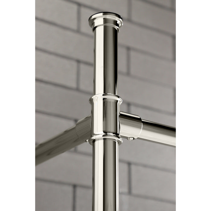 Kingston Tulare VPB33086 - Fauceture Stainless Steel Console Sink Legs, Polished Nickel