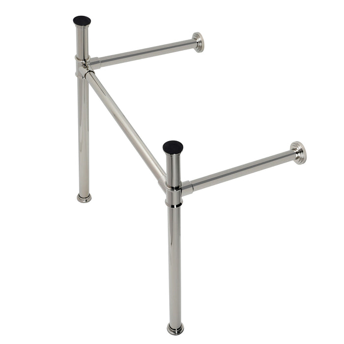 Kingston Tulare VPB33086 - Fauceture Stainless Steel Console Sink Legs, Polished Nickel