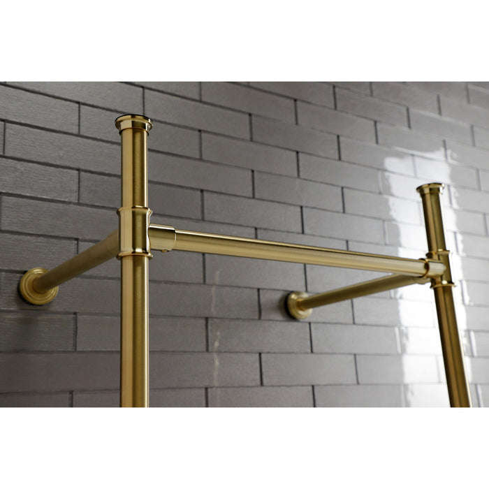 Kingston Tulare VPB33087 - Fauceture Stainless Steel Console Sink Legs, Brushed Brass