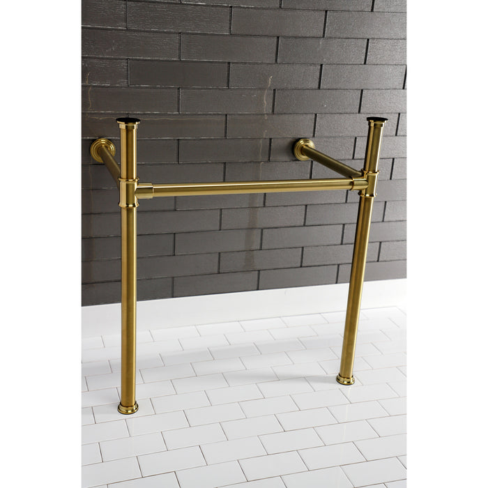 Kingston Tulare VPB33087 - Fauceture Stainless Steel Console Sink Legs, Brushed Brass