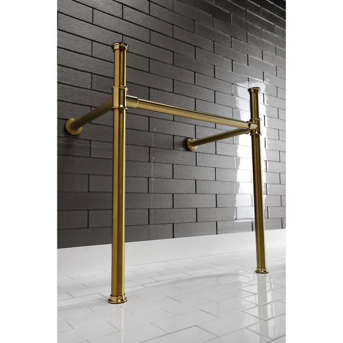 Kingston Tulare VPB33087 - Fauceture Stainless Steel Console Sink Legs, Brushed Brass