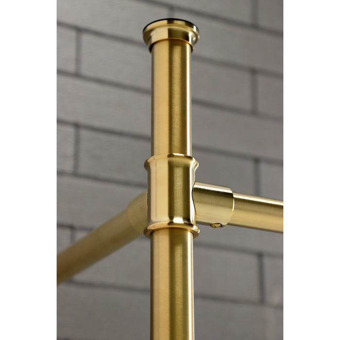 Kingston Tulare VPB33087 - Fauceture Stainless Steel Console Sink Legs, Brushed Brass