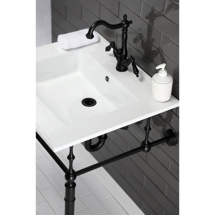 Kingston Heirloom VPB33220 - Edwardian Brass Console Sink Legs, Matte Black