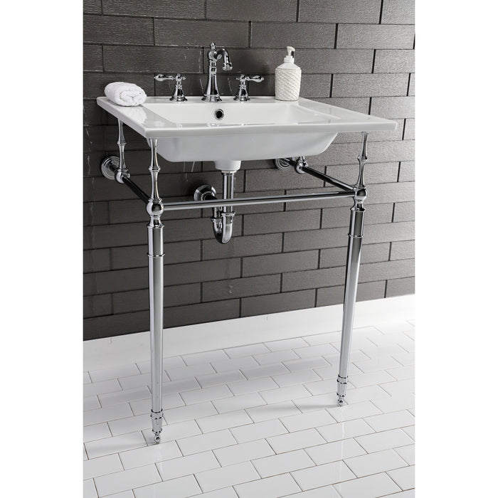 Kingston Heirloom VPB33221 - Edwardian Brass Console Sink Legs, Polished Chrome