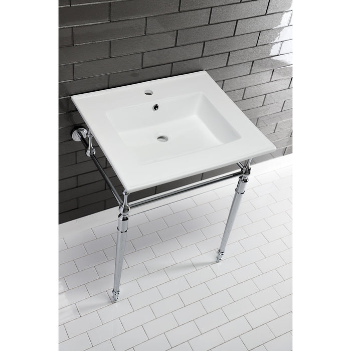 Kingston Heirloom VPB33221 - Edwardian Brass Console Sink Legs, Polished Chrome