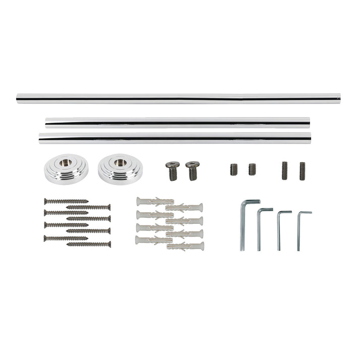 Kingston Edwardian VPB33221H Console Sink Leg Wall Support, Polished Chrome