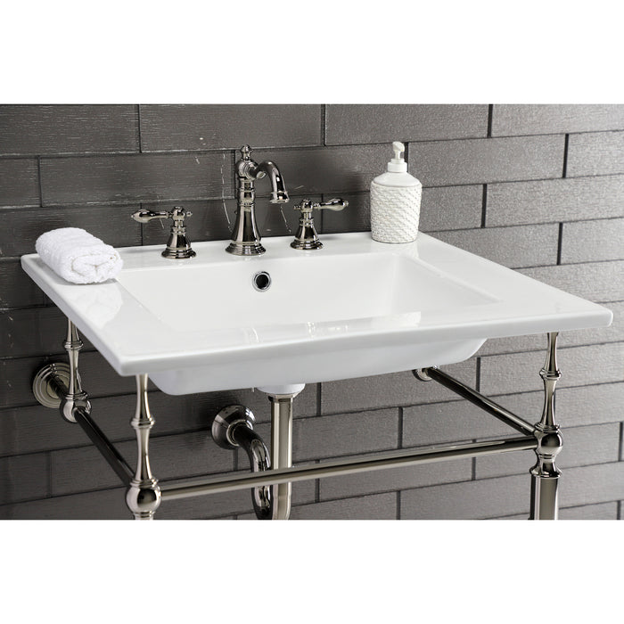 Kingston Heirloom VPB33226 - Edwardian Brass Console Sink Legs, Polished Nickel