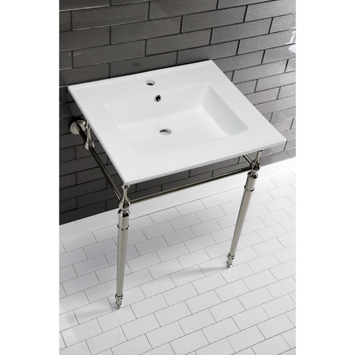 Kingston Heirloom VPB33226 - Edwardian Brass Console Sink Legs, Polished Nickel