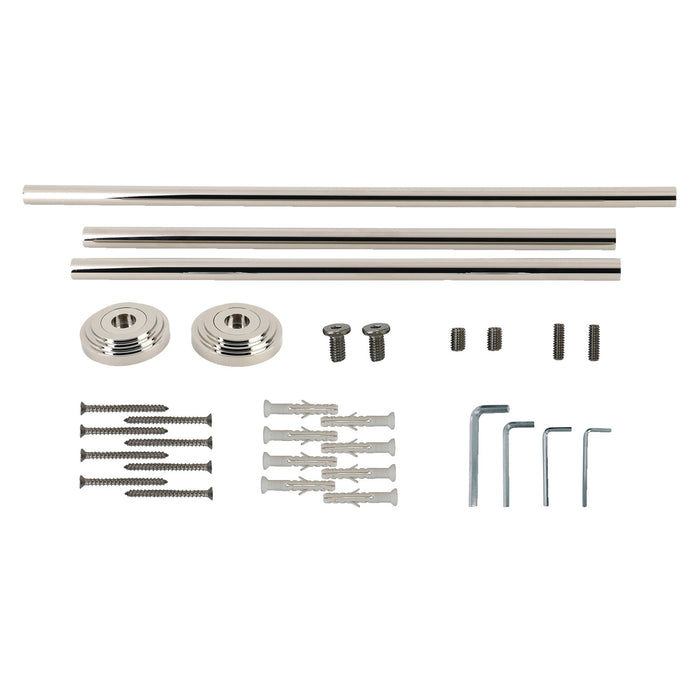Kingston Edwardian VPB33226H Console Sink Leg Wall Support, Polished Nickel