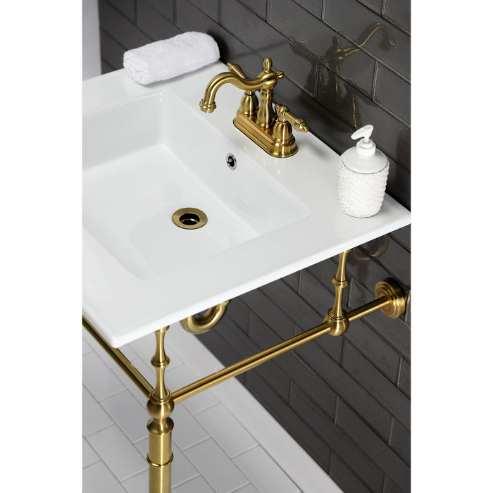 Kingston Heirloom VPB33227 - Edwardian Brass Console Sink Legs, Brushed Brass