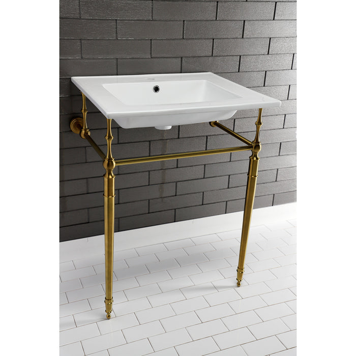 Kingston Heirloom VPB33227 - Edwardian Brass Console Sink Legs, Brushed Brass