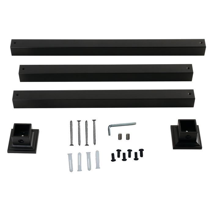 Kingston Fauceture VPB3322SQ0H Console Sink Leg Wall Support, Matte Black