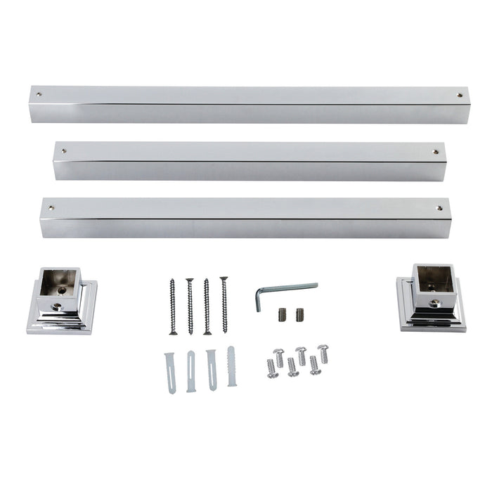 Kingston Fauceture VPB3322SQ1H Console Sink Leg Wall Support, Polished Chrome