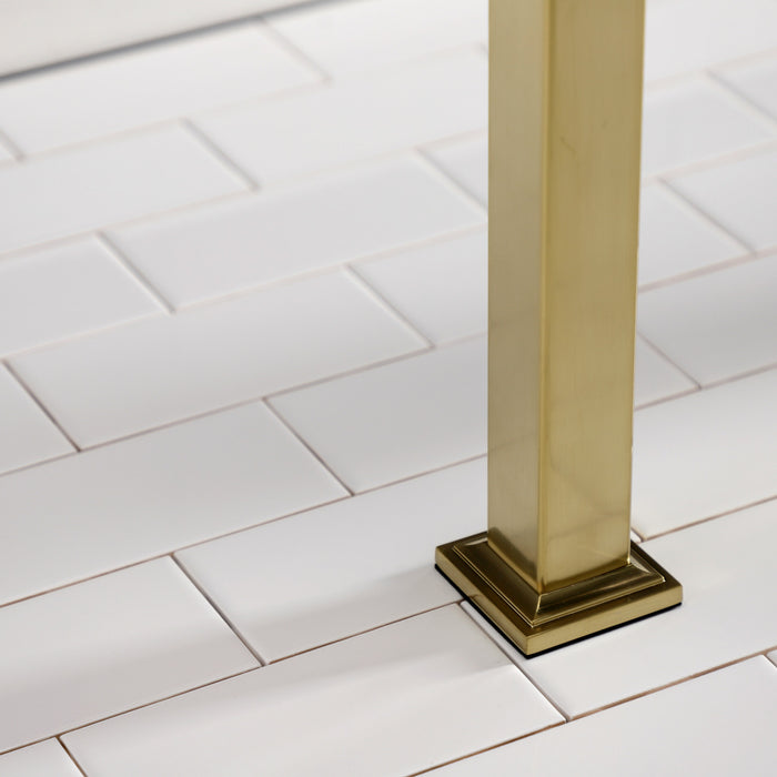 Kingston Sona VPB3322SQ7 - Fauceture Stainless Steel Console Sink Legs, Brushed Brass