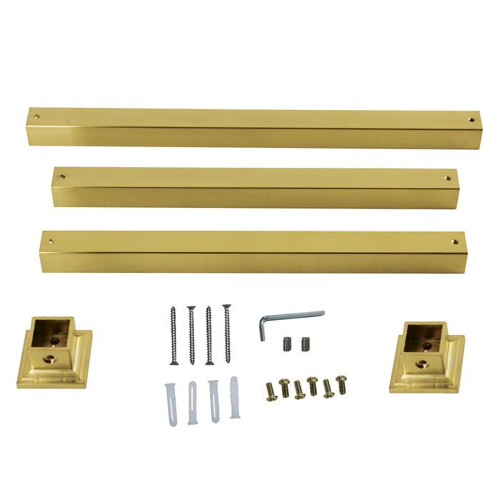 Kingston Fauceture VPB3322SQ7H Console Sink Leg Wall Support, Brushed Brass