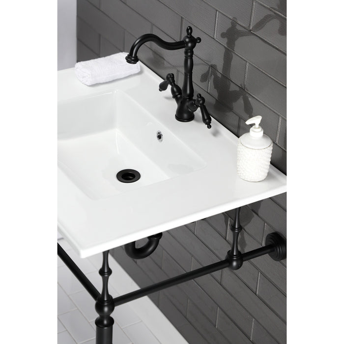 Kingston Heirloom VPB33280 - Edwardian Brass Console Sink Legs, Matte Black