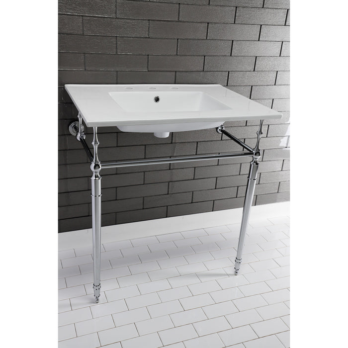 Kingston Heirloom VPB33281 - Edwardian Brass Console Sink Legs, Polished Chrome