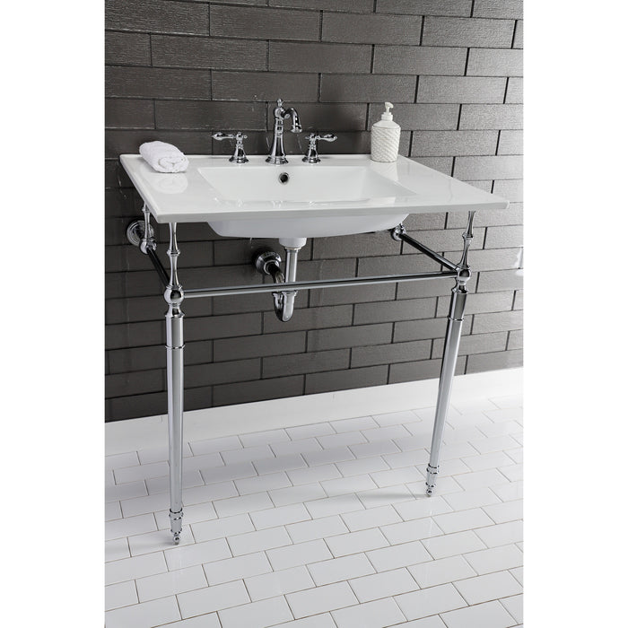 Kingston Heirloom VPB33281 - Edwardian Brass Console Sink Legs, Polished Chrome