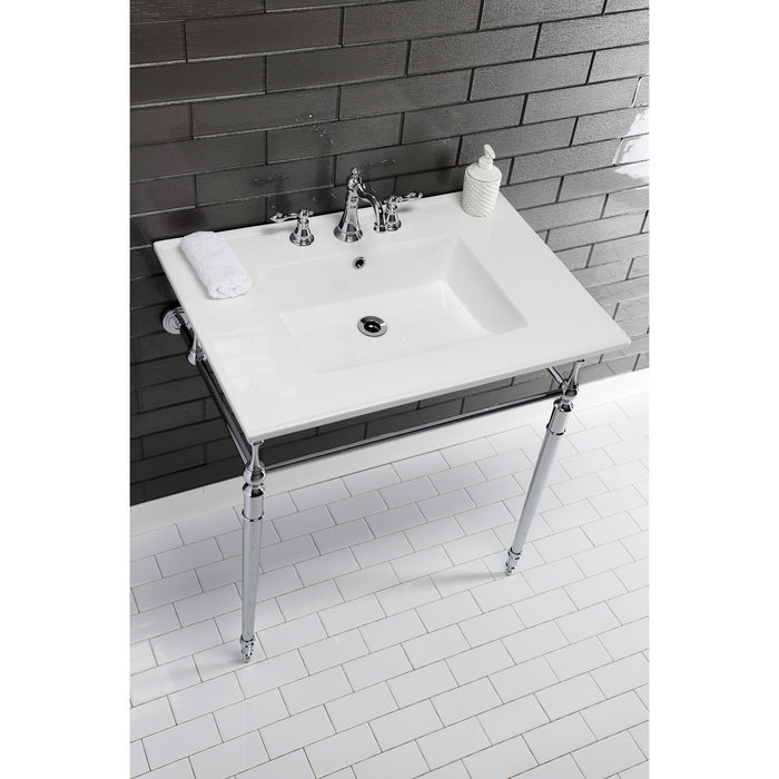 Kingston Heirloom VPB33281 - Edwardian Brass Console Sink Legs, Polished Chrome