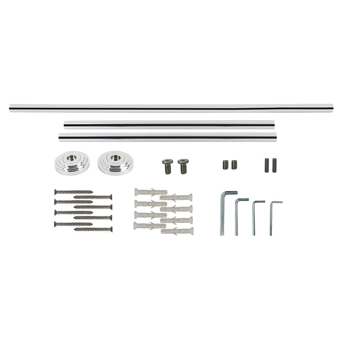 Kingston Edwardian VPB33281H Console Sink Leg Wall Support, Polished Chrome