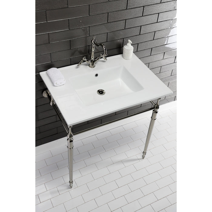 Kingston Heirloom VPB33286 - Edwardian Brass Console Sink Legs, Polished Nickel