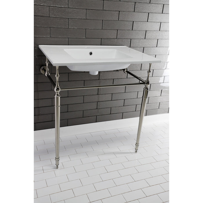 Kingston Heirloom VPB33286 - Edwardian Brass Console Sink Legs, Polished Nickel