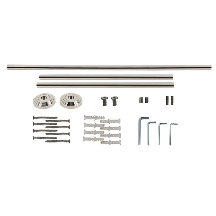 Kingston Edwardian VPB33286H Console Sink Leg Wall Support, Polished Nickel