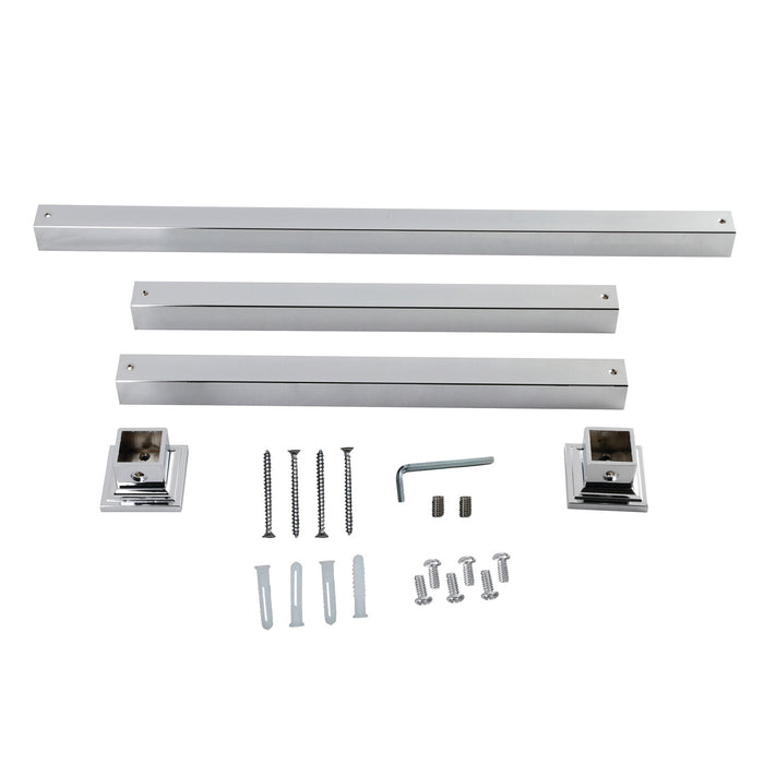 Kingston Fauceture VPB3328SQ1H Console Sink Legs Wall Support, Polished Chrome