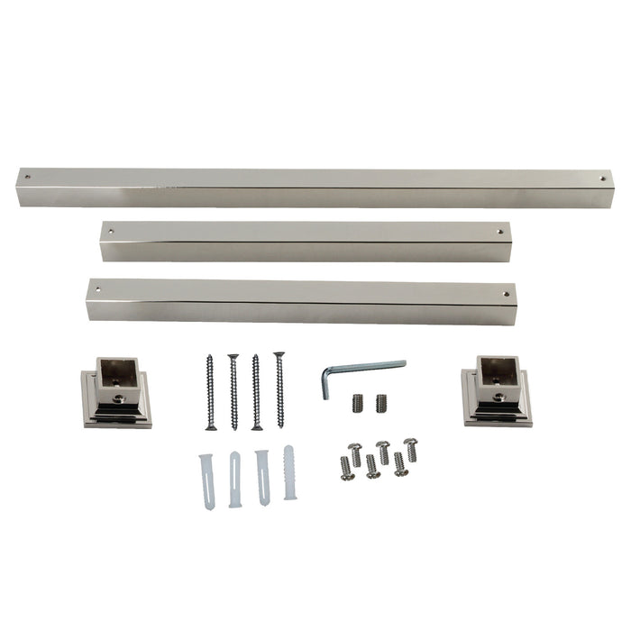 Kingston Fauceture VPB3328SQ6H Console Sink Legs Wall Support, Polished Nickel