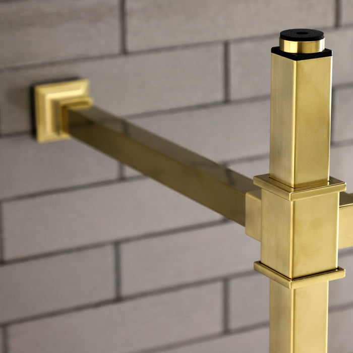 Kingston Sona VPB3328SQ7 - Fauceture Stainless Steel Console Sink Legs, Brushed Brass