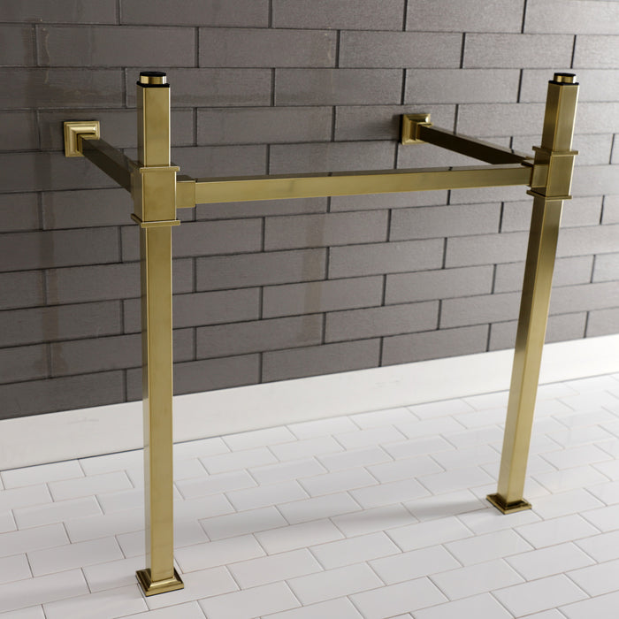 Kingston Sona VPB3328SQ7 - Fauceture Stainless Steel Console Sink Legs, Brushed Brass