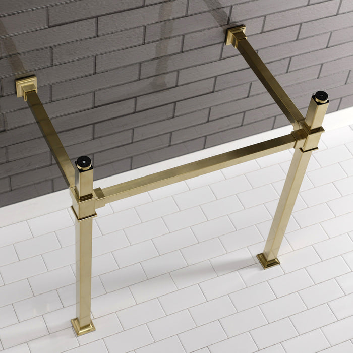 Kingston Sona VPB3328SQ7 - Fauceture Stainless Steel Console Sink Legs, Brushed Brass