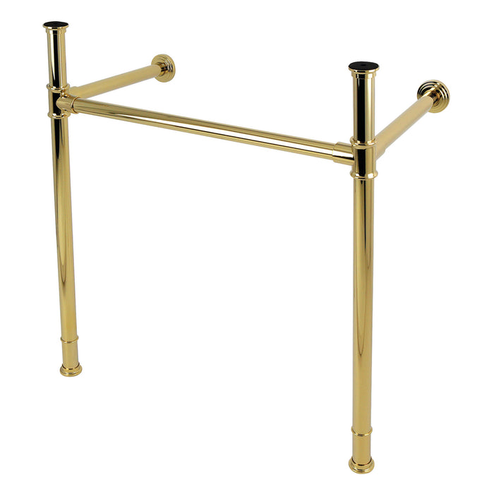 Kingston Tulare VPB34282 - Fauceture Stainless Steel Console Sink Legs, Polished Brass