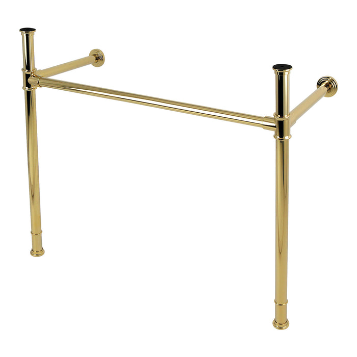 Kingston Tulare VPB34412 - Fauceture Stainless Steel Console Sink Legs, Polished Brass