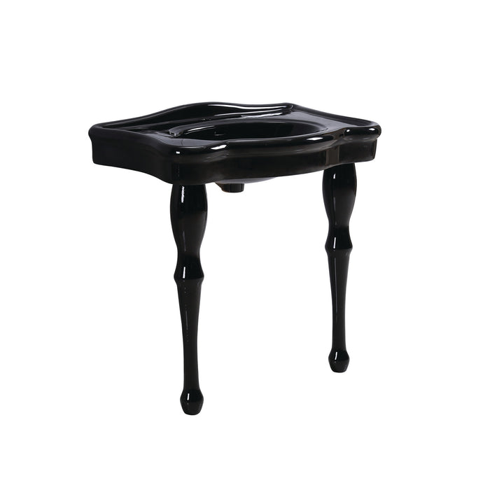 Imperial VPB5321K 32-Inch Ceramic Console Sink with Ceramic Legs (1-Hole), Black