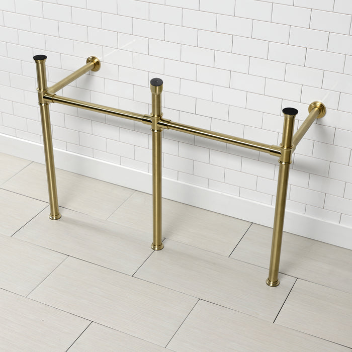 Kingston Tulare VPBT14887 - Imperial Stainless Steel Console Sink Legs, Brushed Brass