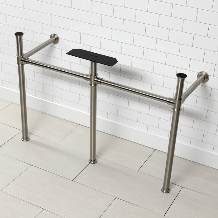 Kingston Tulare VPBT14888 - Imperial Stainless Steel Console Sink Legs, Brushed Nickel
