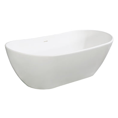Kingston Sona VRTRS723223 - Arcticstone 72-Inch Solid Surface Oval Dou