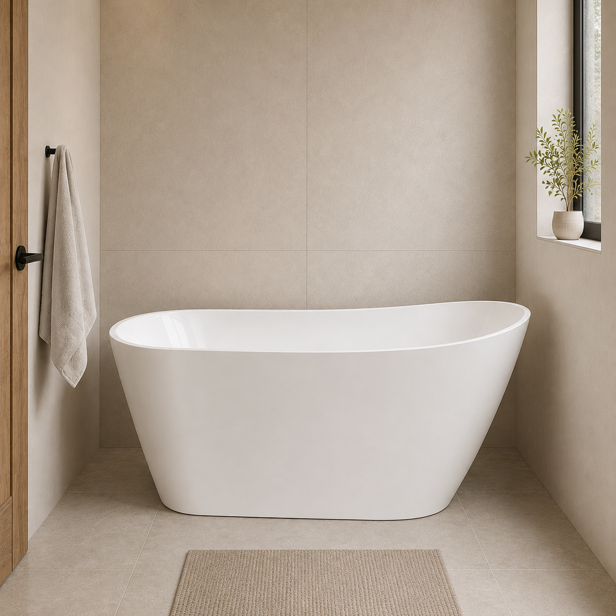 Kingston Sona VRTSS513026 - Arcticstone 52-Inch Solid Surface Oval Kingston Sona VRTSS513026 - Arcticstone 52-Inch Solid Surface Oval