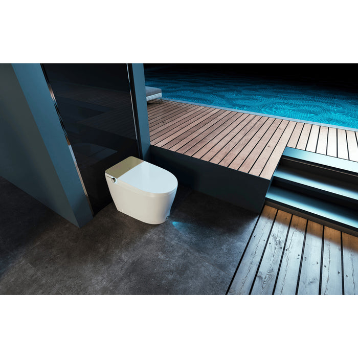 Upton VSC39917 Smart Toilet, White/Brushed Brass