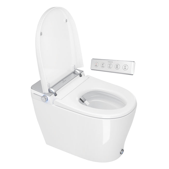 Upton VSC39918 Smart Toilet, White/Brushed Nickel