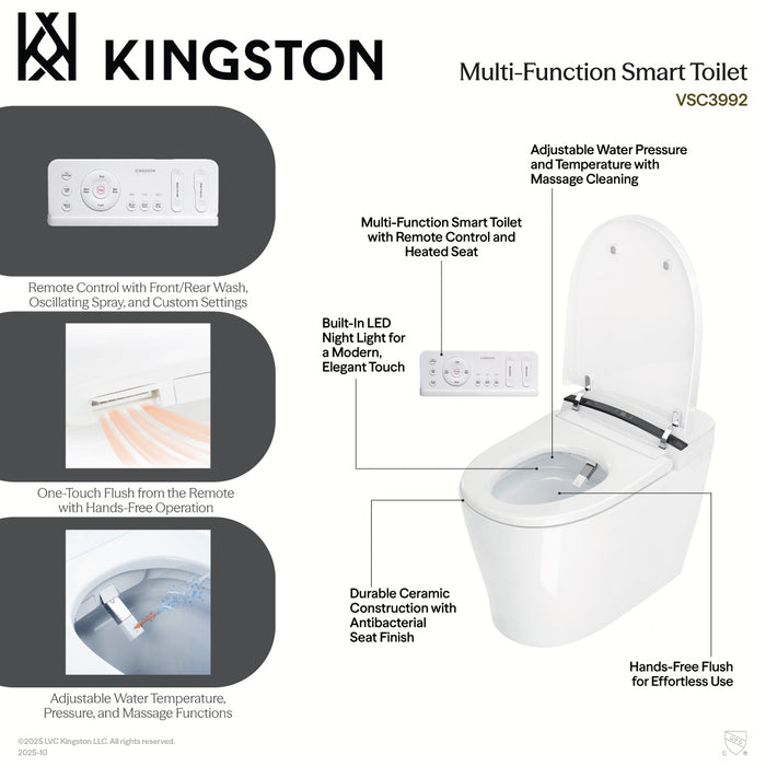 Upton VSC3992 Smart Toilet, White