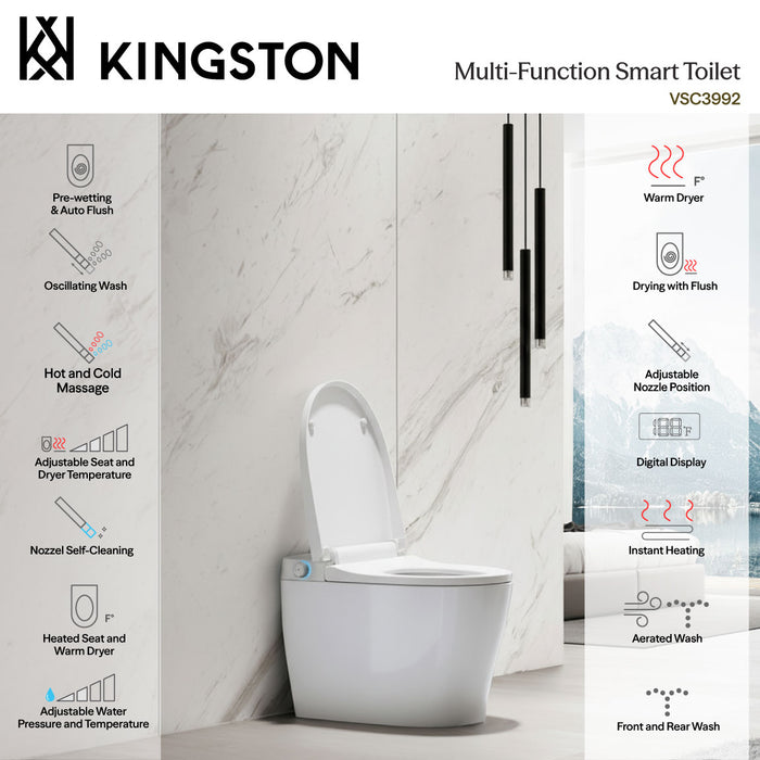 Upton VSC3992 Smart Toilet, White