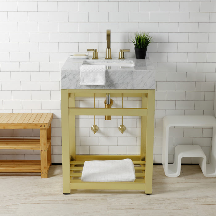 Kingston Commercial VSP2522A7 Steel Console Sink Base, Brushed Brass