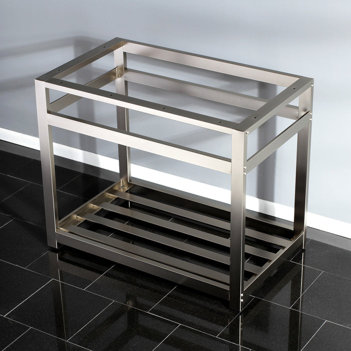 Kingston Commercial VSP3722A8 Steel Console Sink Base, Brushed Nickel