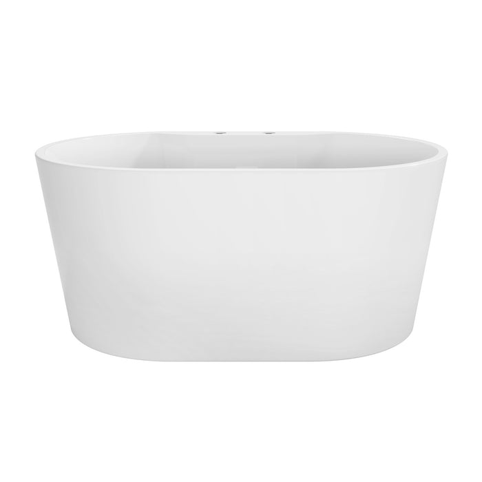 Kingston Sona VT7DE513423 - Aqua Eden 51-Inch Acrylic Oval Double Ended Freestanding Tub with Drain, Glossy White