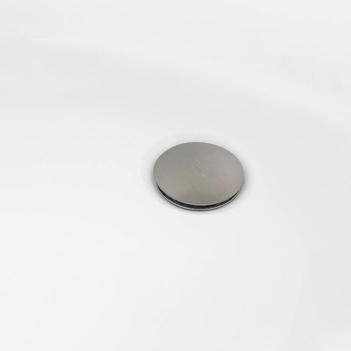 Kingston Sona VT7DE633023C428 - Aqua Eden 63-Inch Acrylic Oval Double Ended Freestanding Tub with Drain, Glossy White/Brushed Nickel