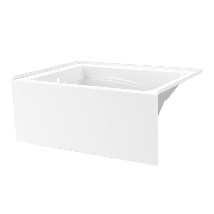 Aqua Eden VTAM4836L22T 48-Inch Acrylic Rectangular 3-Wall Alcove Tub, Left Hand Drain, Glossy White