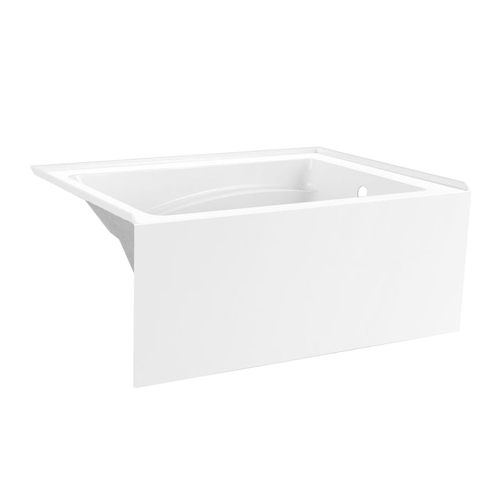 Aqua Eden VTAM4836R22T 48-Inch Acrylic Rectangular 3-Wall Alcove Tub, Right Hand Drain, Glossy White